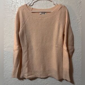 White House Black Market WHBM Blush Pink Bateau Neck Pullover Sweater